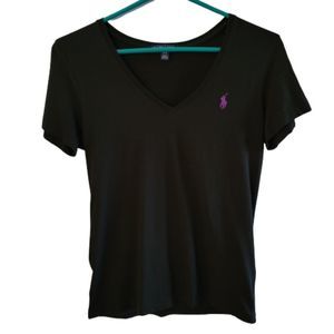 Ralph Lauren blue label black v neck t shirt